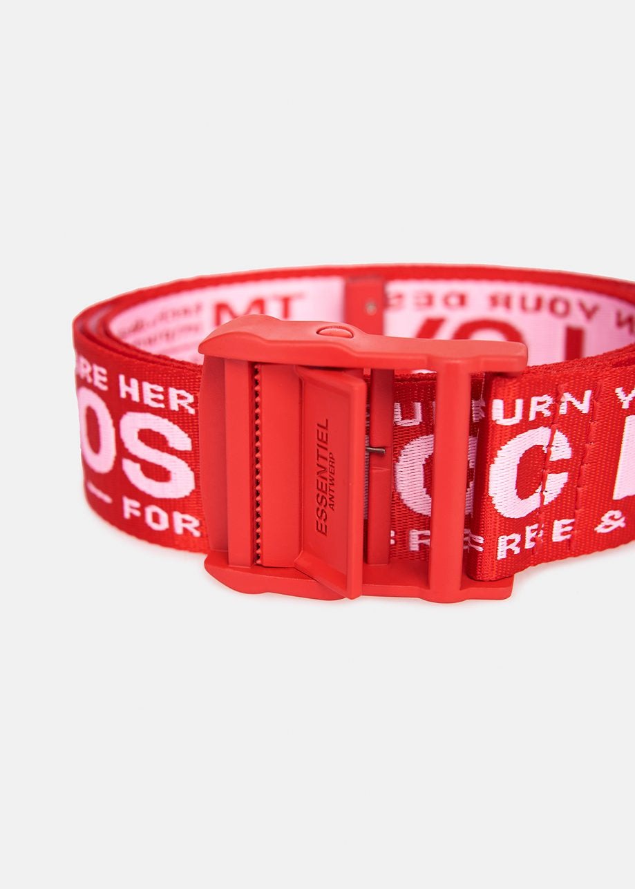 Off-White Rubber Industrial Belt White Pink