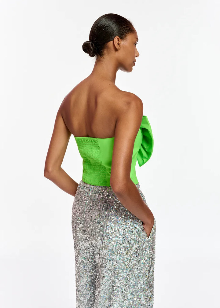 Freesia Bow Bodice Top Green