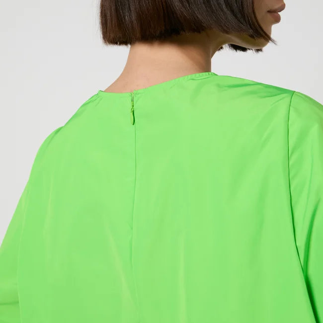 Flax Balloon Sleeve Top Green