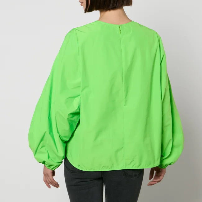 Flax Balloon Sleeve Top Green