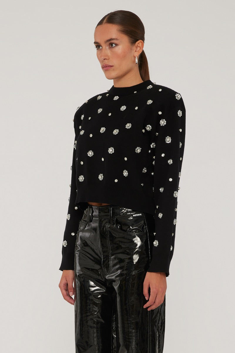 Embellished Jumper Black